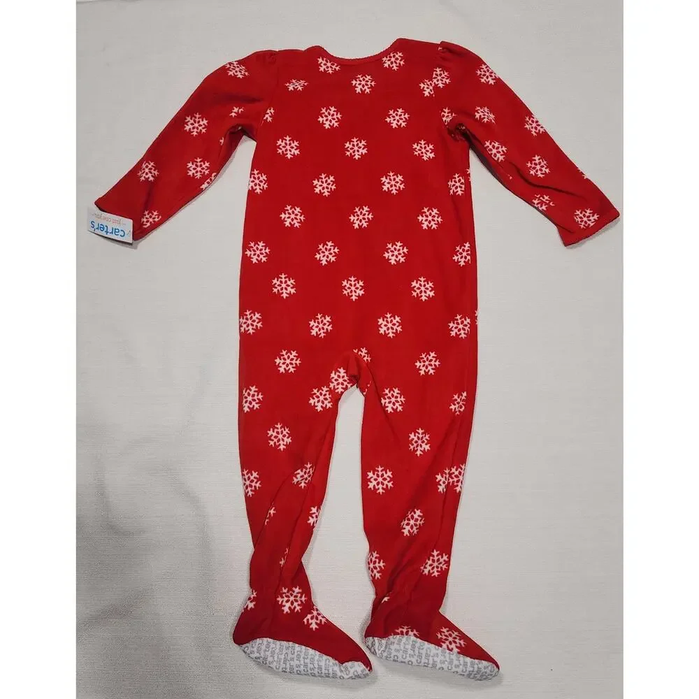 Reindeer and snowflakes Carter's one piece pajamas size 3t